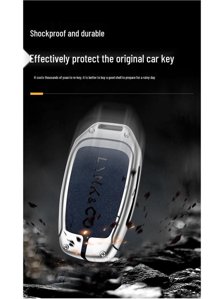 Compatible Lynk&Co 010203+05+0609 Metal Car Key Cover