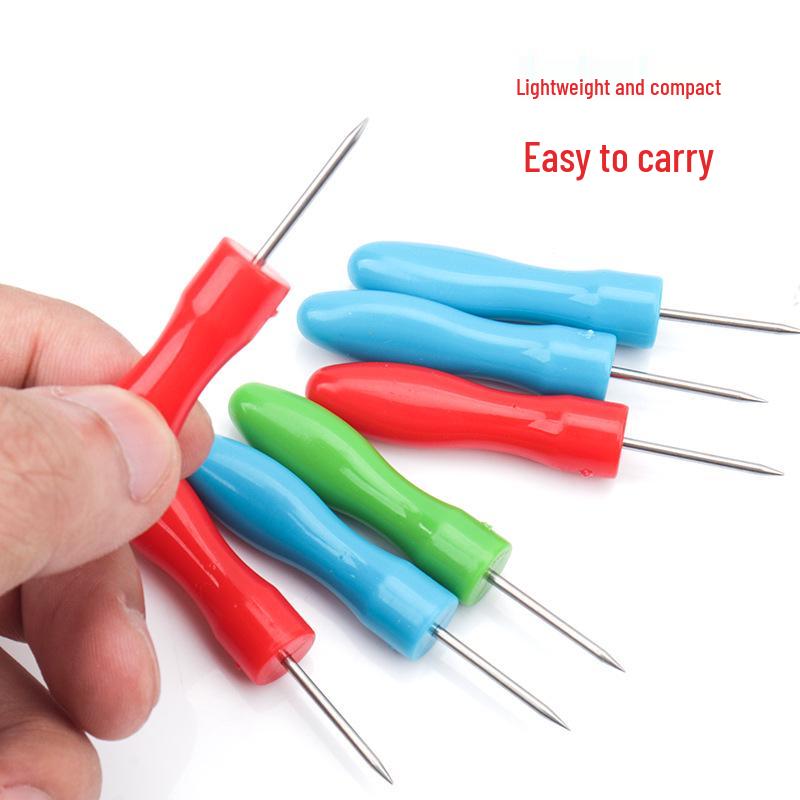 Colorful Mini Plastic Awl Set: Blunt Head Needle Reamer for DIY and Clay Crafts