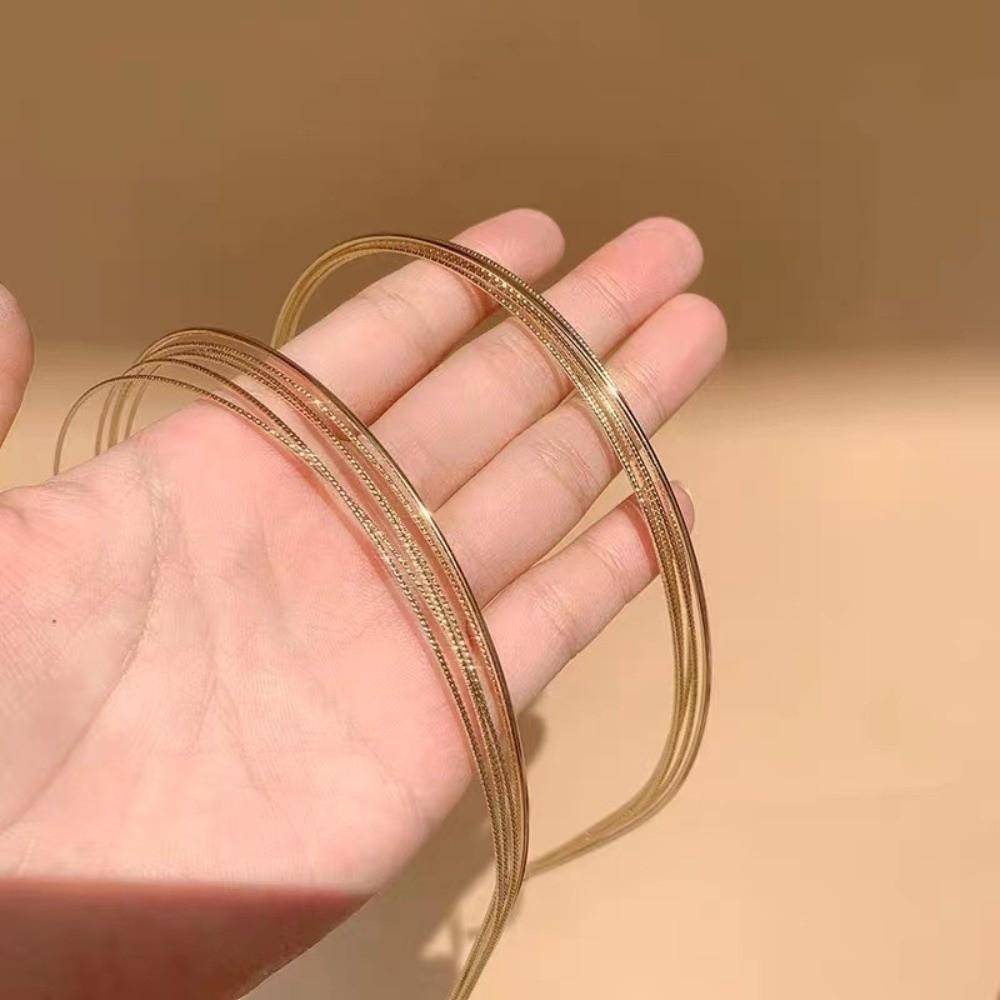 Adjustable Thin Headbands Metal Head Hoop Elegant Hair Band Girls