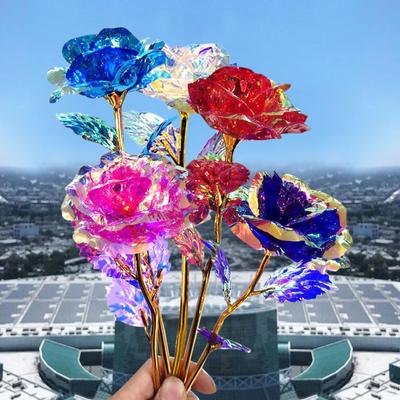 5PC Colorful  Rose Artificial Flower Unique Gifts For Girls