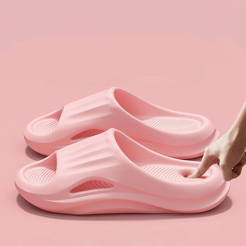 Non Slip Eva Indoor Slide Shoes Women Summertime Comfort Cloud Thick Bottom Bedroom Slide Shoes Plus Size 45 Couple Home Slides