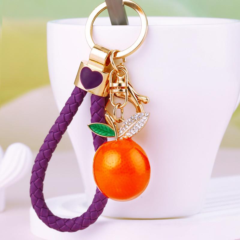 Stunning Red Prosperity Orange Keychain Beautiful Key Ring For Women Ideal Gift For Christmas