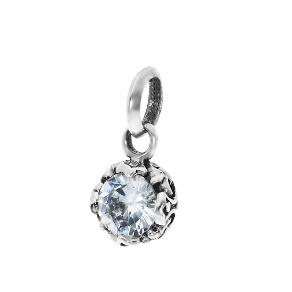 Gin no Single Zirconia Pendant No Simple Head 925 Sterling Silver [Shinjuku Kura] Top, Chain, Charm,