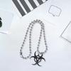 Hip Hop Pendant Necklace Fashion Bead Chain Choker Jewelry for Men Women Y2K