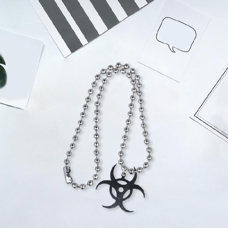 Hip Hop Pendant Necklace Fashion Bead Chain Choker Jewelry for Men Women Y2K