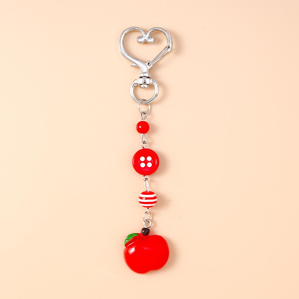 

New Enamel Avocado Cherry Keychain Women Girls Fruit Key Ring Pendants for Handbag Decor DIY Key Chain Gifts