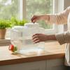 Water Container with Spigot Clear Jug Compact for Campers, Journeyers, Camping,