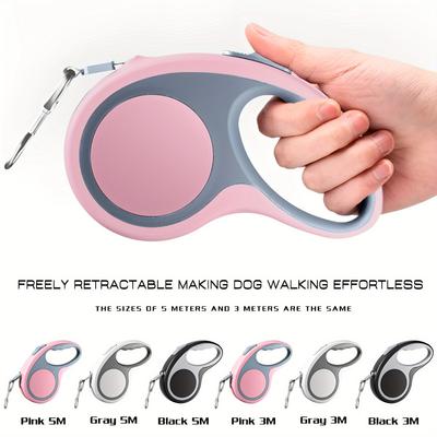 Strapazierfähige einziehbare Hundeleine - Ergonomischer Griff mit Komfortgriff für kleine bis mittelgroße Hunde und Katzen - Automatische Ausziehleine für mühelose Spaziergänge