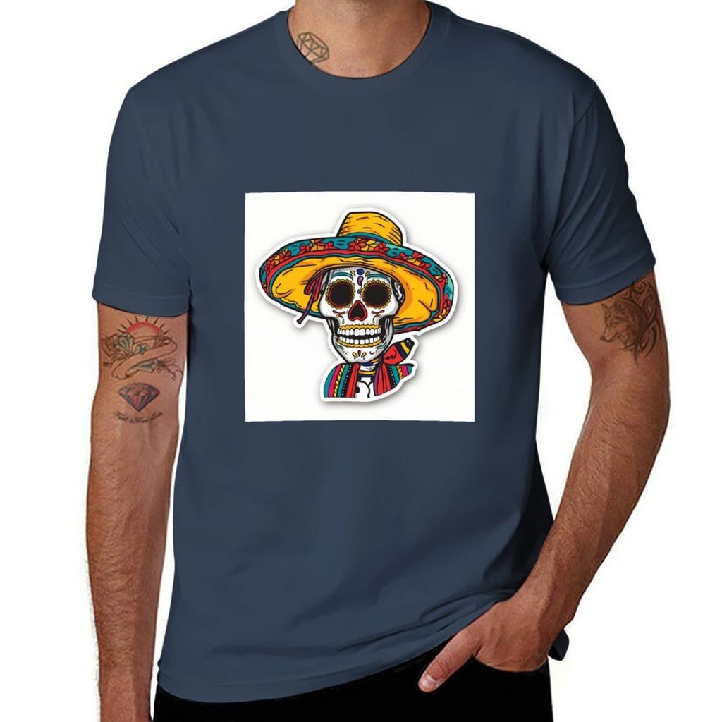 Cinco De Maya Sugar Skull Tshirt Soft Durable Cotton Tshirt