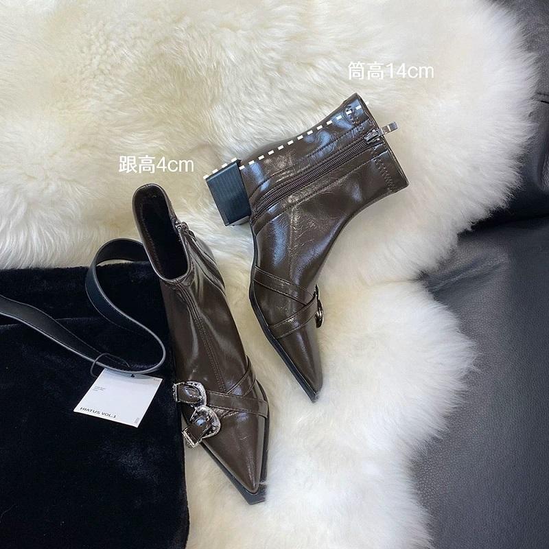 

Женские ботильоны короткие туфли-бочонки женские трендовые черные роскошные туфли на среднем каблуке с острым носком новые рок удобные стильные распродажа 35 коричневый