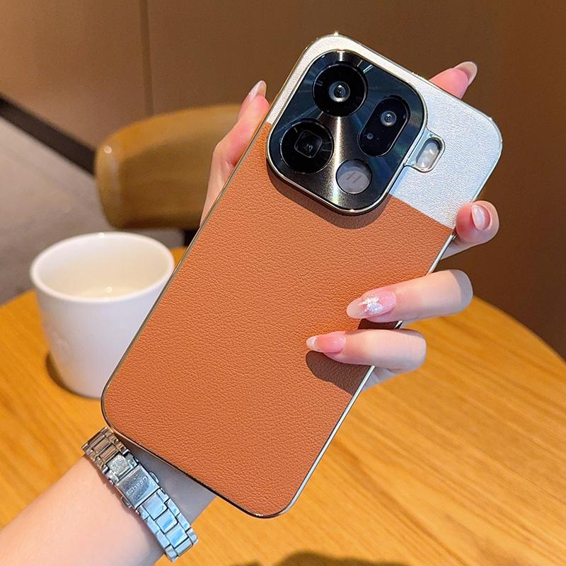 For OPPO Find X9 Pro Case Luxury PU Leather Skin Plating Protective Back Cover Case For Find X9 X8 Pro X8 Ultra X8S+ Phone Shell
