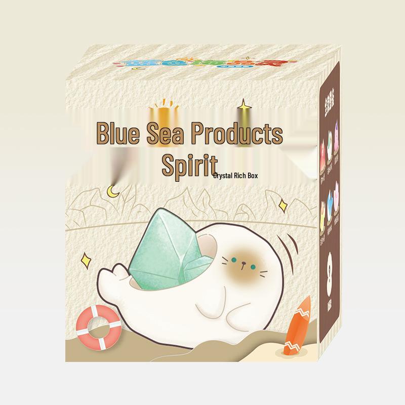 Blue Sea Elf Blind Box: Crystal Marine Animal Resin Ornaments for Girls
