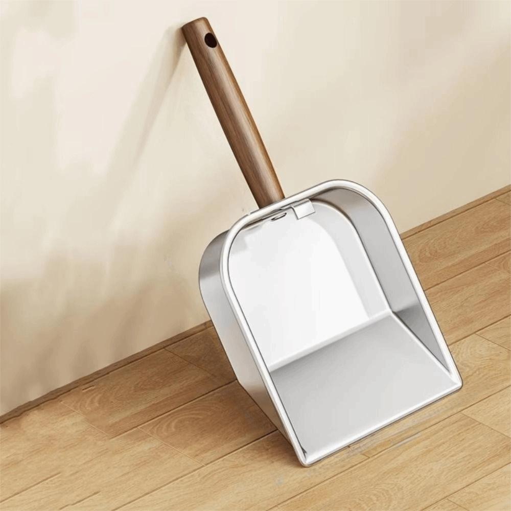 Stainless Steel Cat Litter Scoop Long Handled Wooden Handle Pet Waste Picker Hollow Design Large Waste Removal Sifting Tool