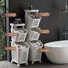 Narrow Slim Laundry Basket for Small Spaces, Foldable Dirty Clothes Hamper with Handles, Space Saving Vertical Storage