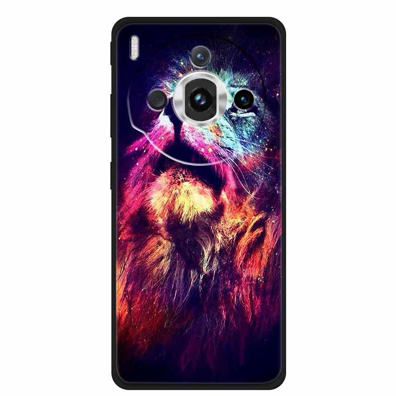 For ZTE nubia Z60S Pro 6.78" Case TPU Soft Black Silicone Painted Cute Cat Starry Cover for Nubia Z60S Pro Luxury Animals Funda
