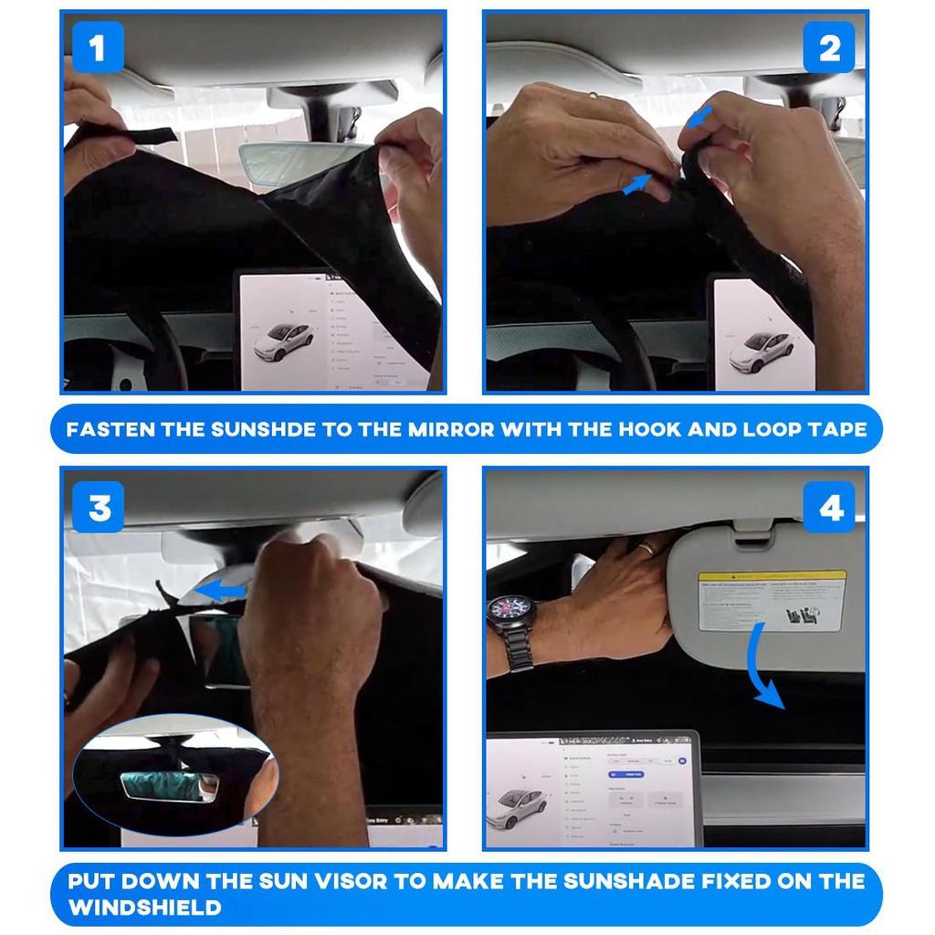 All-Season Universal Double-Layer Titanium Silver Car Sunshade with Heat Insulation & Sun Protection