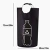 82L Empty Bottle Storage Basket With Aluminum Handle Folding Wastewater Bottle Collector Bag Large Capacity Garbage Bin