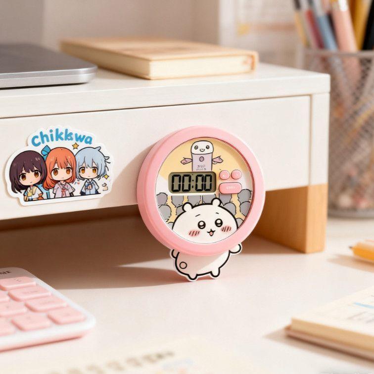 Cute Chiikawa Timer Alarm Clock Kitchen and bedroom timer cartoon Chiikawa Magnetic alarm clock room decoration Girl's Gift