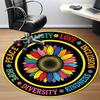 1pc Equality Love Office Round Area Rug, Indoor Mat Suitable For Office, Under Office Chairs Bedroom Living Room Home Decor, Room Deco