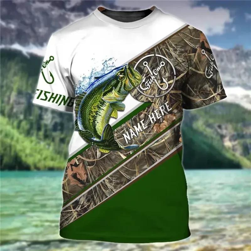 

Летняя уличная морская рыба, повседневная мужская футболка с 3D рисунком, одежда для рыбалки, модная тенденция, негабаритный топ с короткими рукавами, футболка высокого качества 6XL