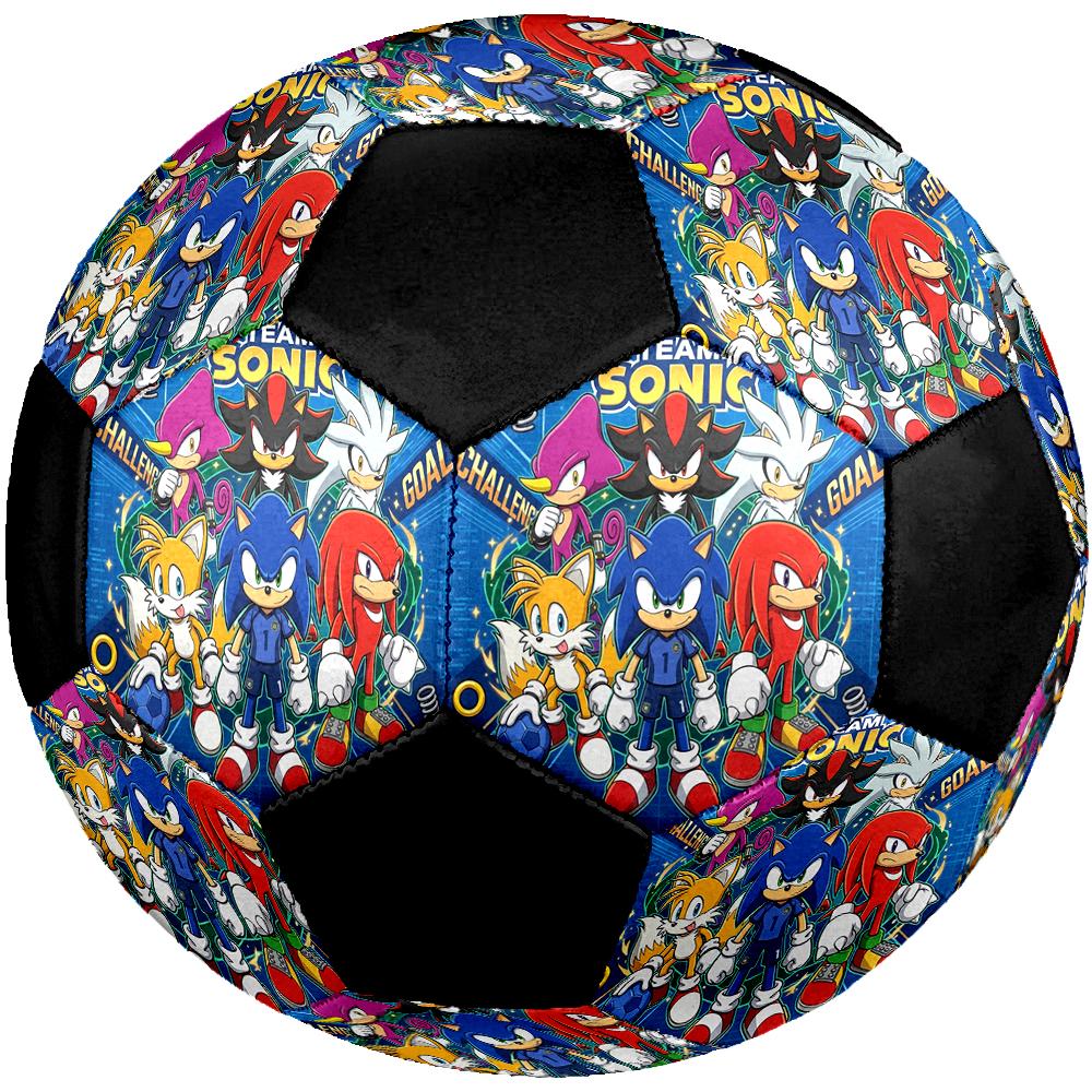 1pc Sonic The Hedgehog Football Soccer Ball Size 5 Indoor Soccer Ball Fashion Colorful  Backyard Game -Great For Sports Fans Gift HE95