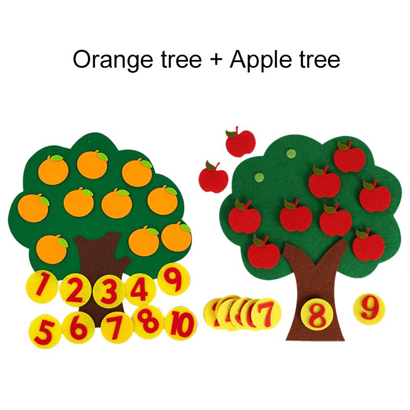 Drzewo Owocowe Zabawki Cyfrowe Dzieci Puzzle Nietkany Filc Montessori Wczesne Dzieciństwo Dziecko interakcja rodzic-dziecko Zabawka TMZ