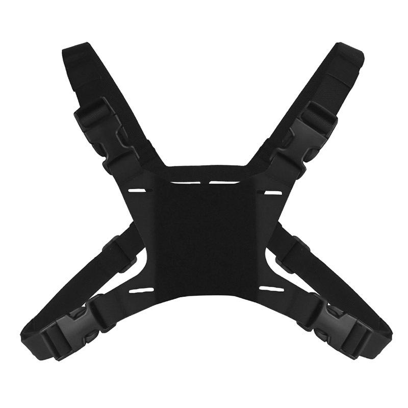 Taktisk MOLLE Bröstsele med Fickhållare för Telefon och Vikbar Navigationsplatta