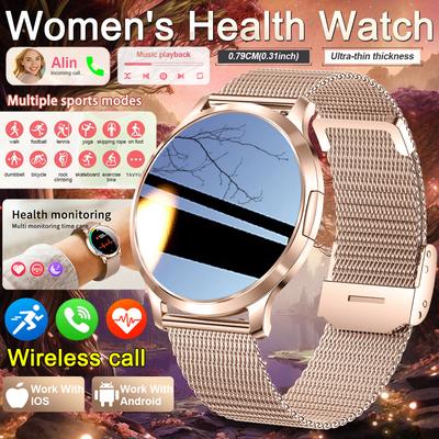 New For Women Smart Watch 1.32"AMOLED Full Touch Screen HD Bluetooth Call Health Monitoring Sports NFC 7.3mm Ultra-thin Bracelet