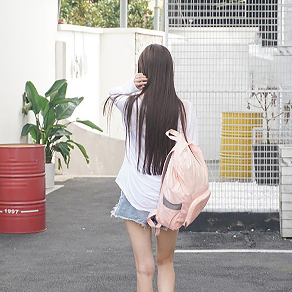 Packable Backpack Polyester Fiber Foldable Waterproof Lightweight Multifunctional Hiking Daypack for Camping Traveling