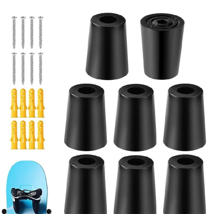 8pcs Vertical Ski Clothes Wall Support Space Saving Ski Equipment Rack Snowboard Holder for Home And Retail Use