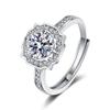 925 Sterling Silver Fashion Light Luxury Petal Styling Zircon Necklace Earrings Ring Set Birthday Party Anniversary Gift