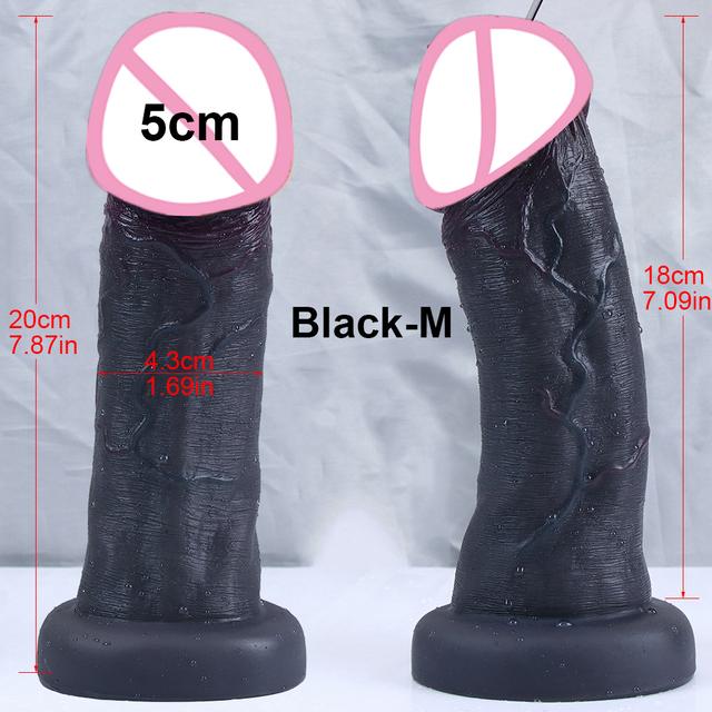 New 7.5cm Big Glans Penis Realistic Dildo Huge Anal Plug Suction Cup Adult Strapon Sex Toys For Woman Vagina Orgasm Masturbation