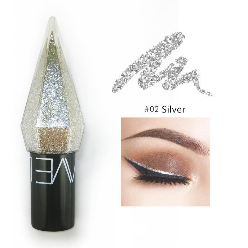 Diamant brillant Eye Liners fard à paupières imperméable argent Rose or couleur paillettes Eyeliner ombre à paupières maquillage beauté cosmétiques