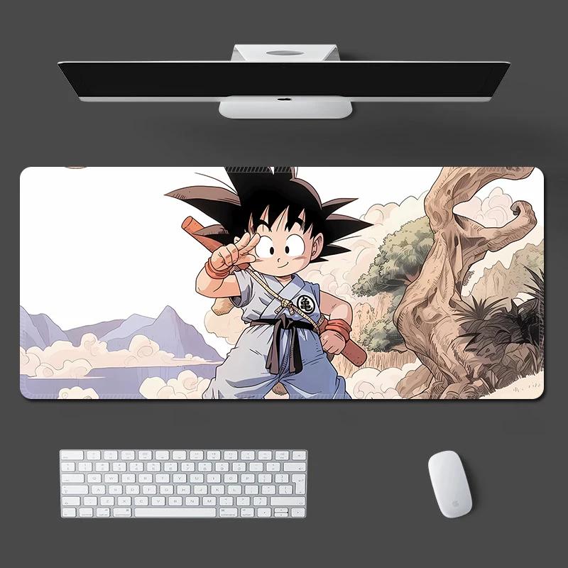 Men's Mouse Pad Leather Anime Dragon Ball Waterproof Anti-Slip Mouse Pad Son Goku Desk Pad Customized Locking Laptop Keyboard Pad Student Writing Pad