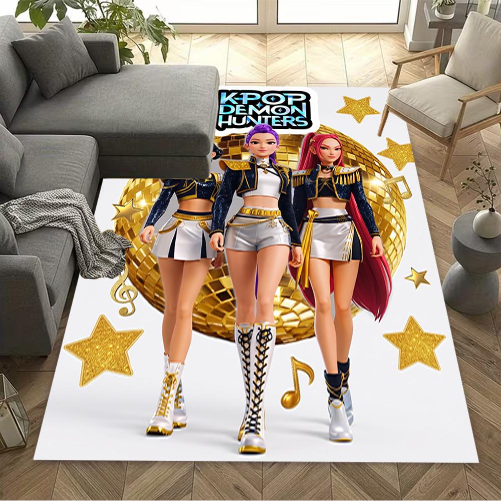 K-pop Demon Hunters Floor Rug Office Rug Design for Playrooms Decorate room Entryway Living Rooms Antislip Carpet Decorate Offices Wedding Party Gift