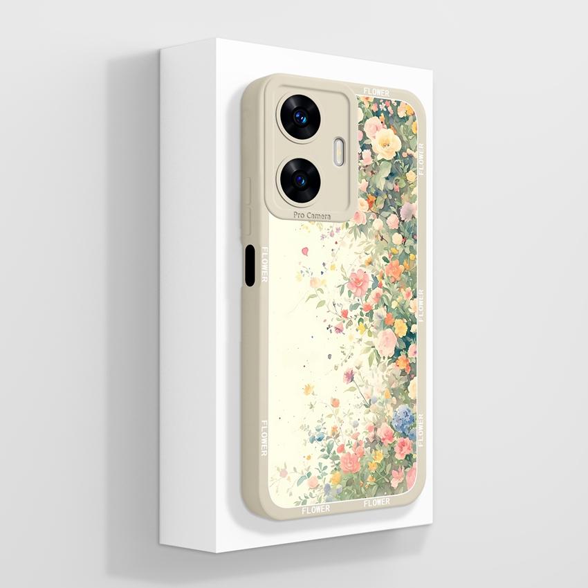 Beautiful Love Heart Phone Covers For Realme C55 C35 C25 C20 C15 C11 C21Y C25Y Soft Liquid Silicone Bumper Anti Drop Protection Case For Realme Casing