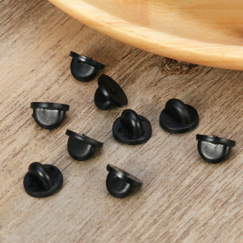 25/50/100Pcs PVC Rubber Pin Backs Butterfly Clutch Tie Tack Lapel Holder Clasp Pin Cap Keepers for Uniform Badges Replacements