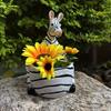 Animal Themed Resin Flower Pot in For Zebra Pattern for Garden Decoration Indoor Plant Display and Home Accent Piece