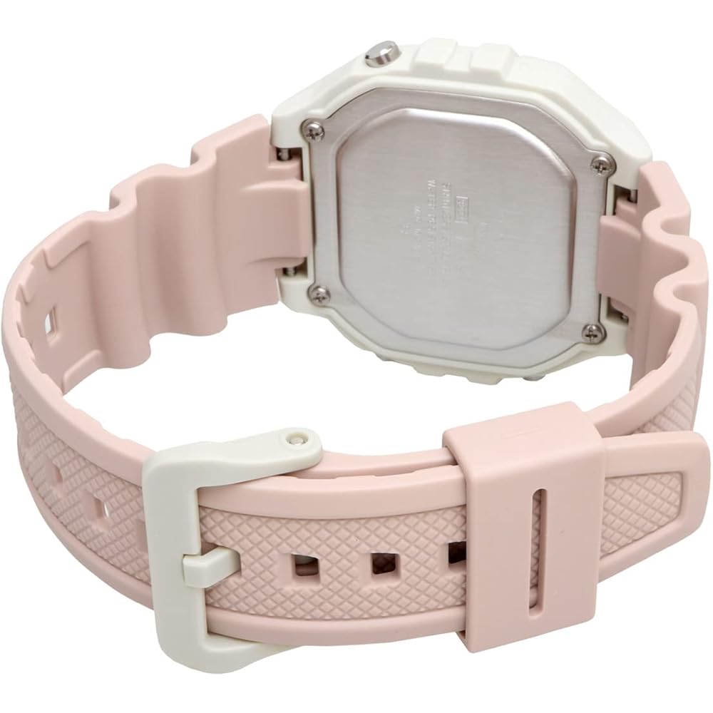 Casio Standard Digital Watch W-218HC-4A2V Pink Beige Unisex Lightweight Water Resistant