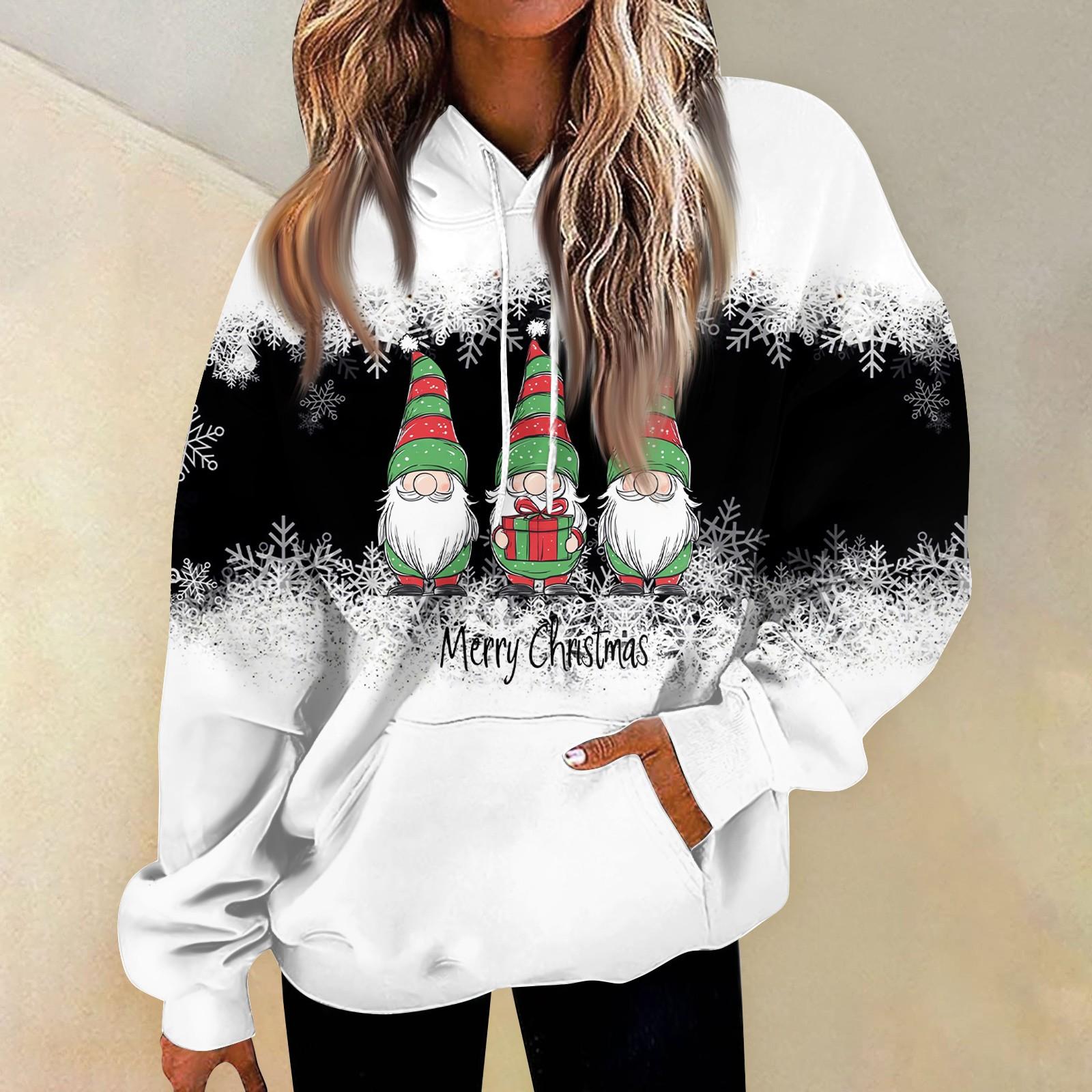 

Женские повседневные модные пуловеры с длинными рукавами и принтом, толстовки с капюшоном XXXL белый