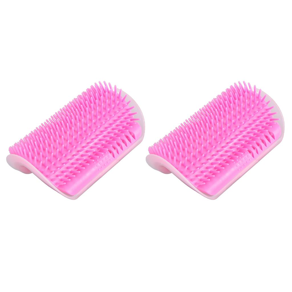 2PCS Self Grooming Cat Brush Interactive Toy Soft Cat Wall Corner Scratcher Massage Combs with