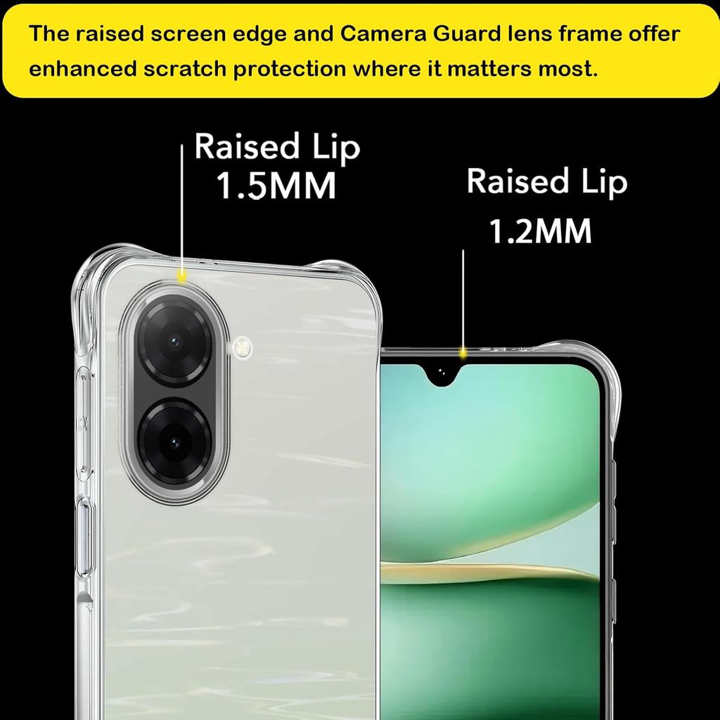 Transparent TPU Phone Case For Redmi A5 4G(Height 171mm) Non-Yellowing Shockproof Protective Phone Cover, Anti-Scratch-Clear