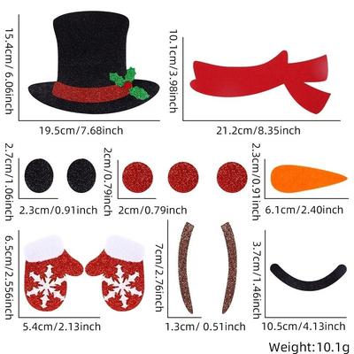 Large Christmas Window Stickers Snowman Reindeer Santa Cute Christmas Door Stickers Merry Christmas Decorations