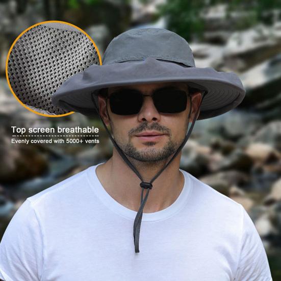 Cappello zanzariera per uomo donna a tesa larga protezione solare cappelli boonie con velo protezione a rete dagli insetti per pesca escursionismo