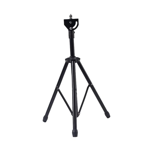 WESIEVYA Adjustable Metal Drum Stand, Dumb Drum Holder with Rubber Feet, Stable Support for Practice Pads, 8-Inch, Black