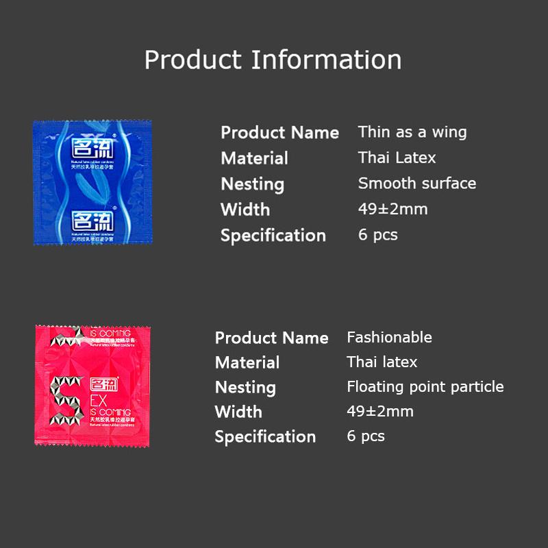 24Pcs 49mm Passion Condoms Ice Fire Feeling Penis Sleeves Ultrathin Lasting Condom Contraception Erotic Goods for Couple Sexshop