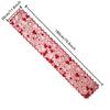 5pcs  Valentine's Day Heart-Shaped Red Lace Table Flag Placemats -Rectangular Wedding,Anniversary & Romantic Dinner Decorations