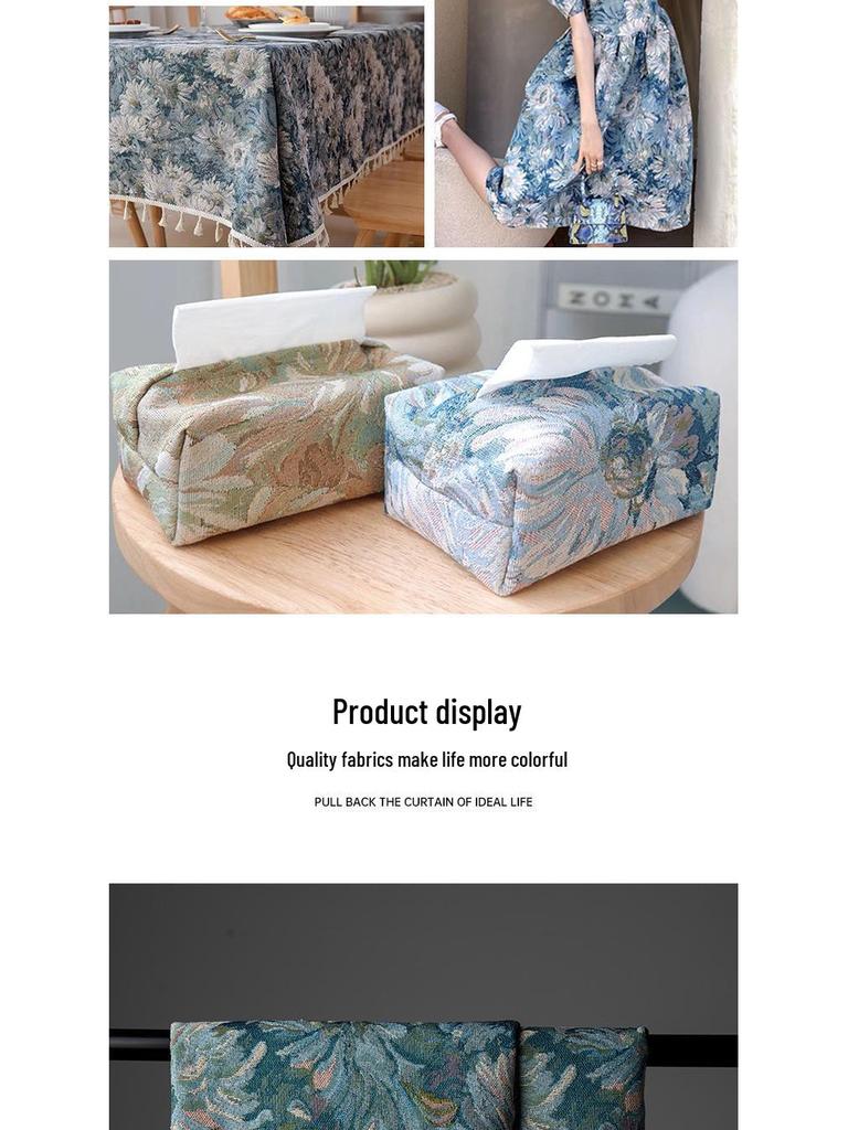 Tecido Jacquard Estilo Monet para Vestuário, Toalhas de Mesa e Projetos DIY