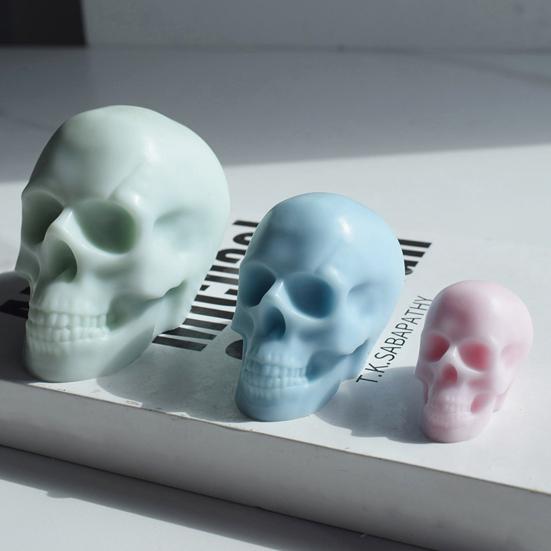 Halloween Skalle Lysform Lett å løsne Ikke-deformerende Lett å bruke Multifunksjonell Gjenbrukbar Silikonform