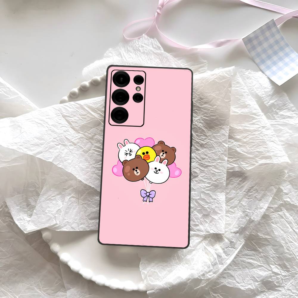Cartoon Cute C-Cony B-Brown Phone Case For Samsung S 24 Fe 25 Ultra Plus 20 Lite 21 30 22 23 24 22 Ultra 5G Fundas